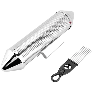 Guiro Tipo Torpedo Color Plata + Cepillo - PS