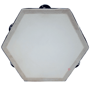 Pandero Hexagonal 8 Pulgadas Madera - PS