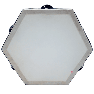 Pandero Hexagonal 8 Pulgadas Madera - PS