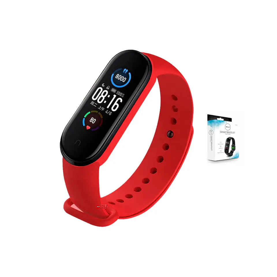 Smartband Bracelete Deportivo Fitness Tracker Color Rojo - PS 2