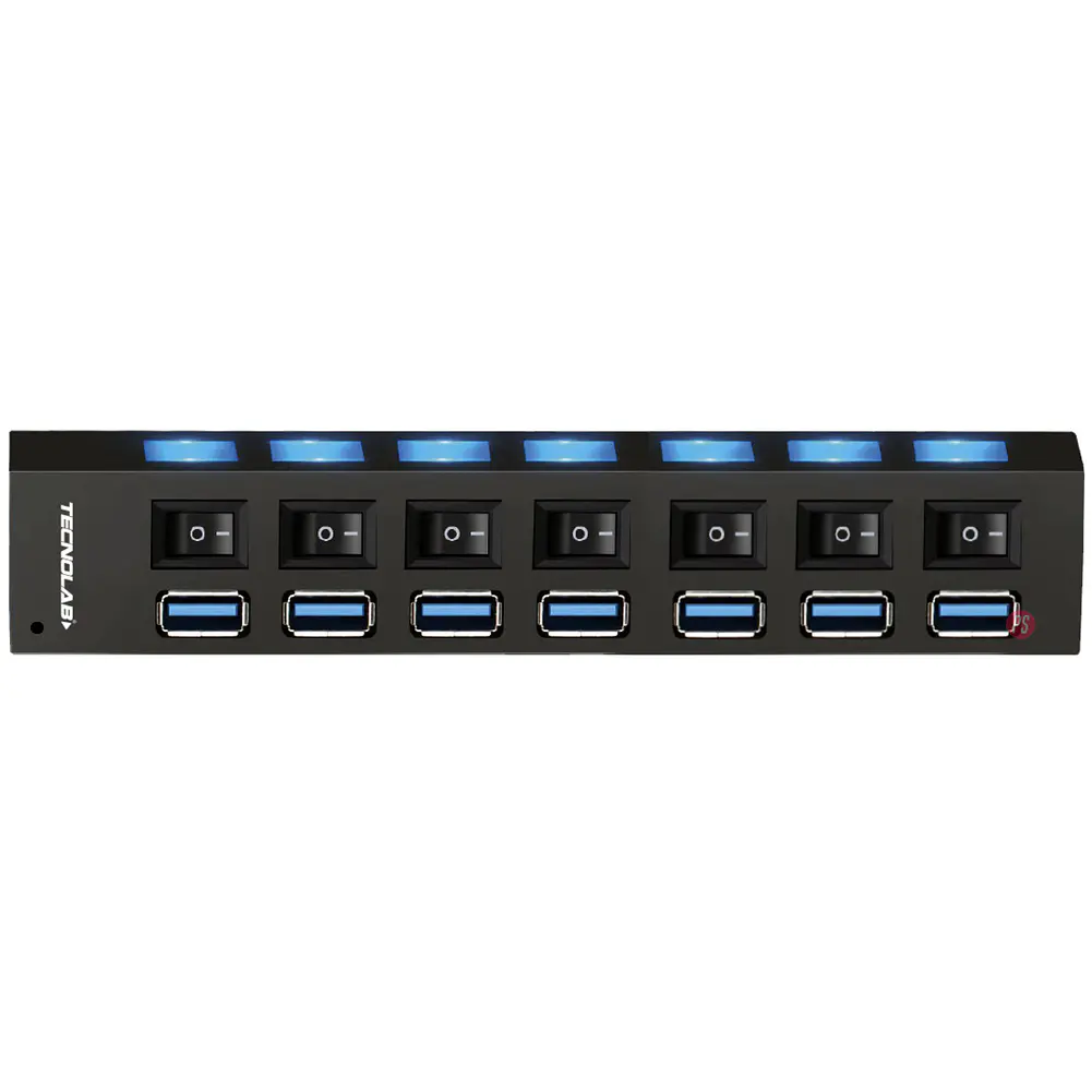 Hub 3.0 Usb 7 Puertos Con Interruptores Independientes - Ps 1