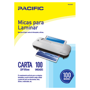 100 Laminas Micas Termolaminadora Carta 100 Micrones - Ps