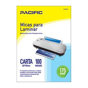 100 Laminas Micas Termolaminadora Carta 175 Micrones - Ps