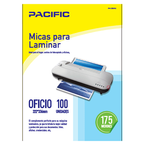 100 Laminas Micas Termolaminadora Oficio 175 Micrones - Ps