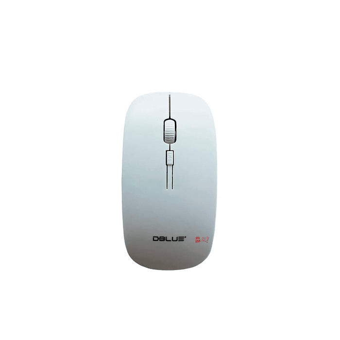 Mouse Óptico Inalámbrico Diseño Plano Color Blanco - Ps 1