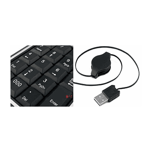 Teclado Numérico Conexión Usb Con Cable Retráctil - PS