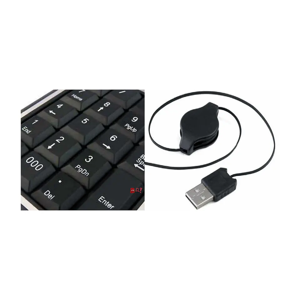 Teclado Numérico Conexión Usb Con Cable Retráctil - PS 2