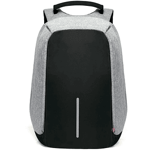 Mochila Antirrobo Impermeable Usb Color Gris - Ps