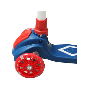 Scooter Plegable Azul Con Rojo de 3 Ruedas Iluminadas - PS