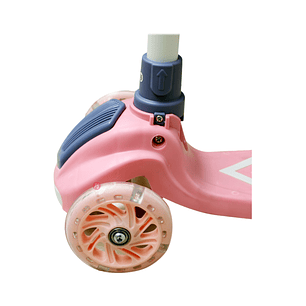 Scooter Plegable Rosado de 3 Ruedas Iluminadas - PS