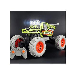 Vehículo Todo Terreno Juguete RC Luz y Recargable Verde - PS