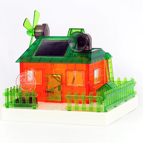 Casa De Juguete Solar Con Molino Para Crear Y Aprender - Ps