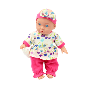 Muñeca Bebé 35cms Con 12 Sonidos Y Accesorios - PS