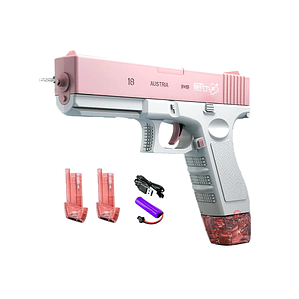 Pistola Agua Recargable Rosado Lanzamiento Continuo - PS