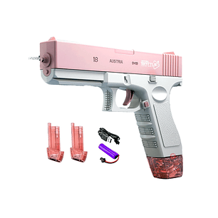 Pistola Agua Recargable Rosado Lanzamiento Continuo - PS