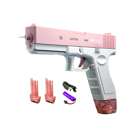 Pistola Agua Recargable Rosado Lanzamiento Continuo - PS