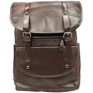 Mochila Vintage Unisex Tipo Cuero Café - PS