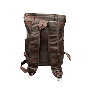 Mochila Vintage Unisex Tipo Cuero Café - PS