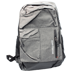 Mochila Notebook Puerto USB y Bolsillos Secretos Gris - PS