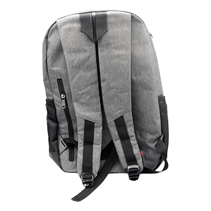 Mochila Notebook Puerto USB y Bolsillos Secretos Gris - PS