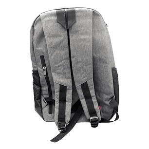 Mochila Notebook Puerto USB y Bolsillos Secretos Gris - PS