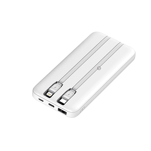 Power Bank 10000mAh 22.5W + 2 Cables Incluidos Blanco - PS