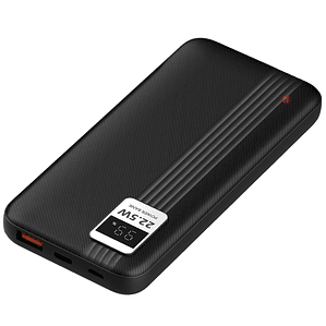 Power Bank 10000mAh 22.5W + 2 Cables Incluidos Negro - PS