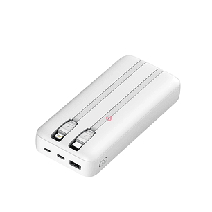 Power Bank 20000mAh 22.5W + 2 Cables Incluidos Blanco - PS