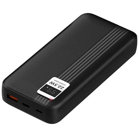 Power Bank 20000mAh 22.5W + 2 Cables Incluidos Negro - PS
