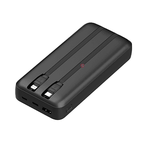 Power Bank 20000mAh 22.5W + 2 Cables Incluidos Negro - PS