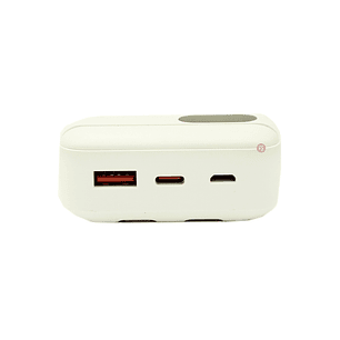 Power Bank 20000mAh 22.5W LED Display + Cables Blanco - PS