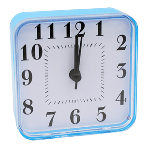 Reloj Despertador Cuadrado Ideal para Escritorio Azul - PS