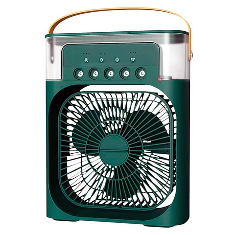 Ventilador Usb Portátil Led Con Rociador Verde - PS