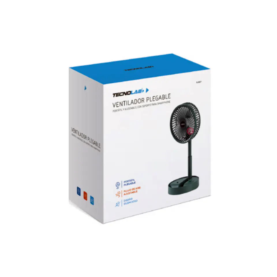 Ventilador Portátil Plegable Con Pedestal USB Verde - PS 2