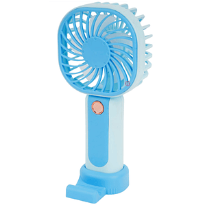 Mini Ventilador De Mano Recargable Con USB Azul - PS