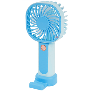 Mini Ventilador De Mano Recargable Con USB Azul - PS