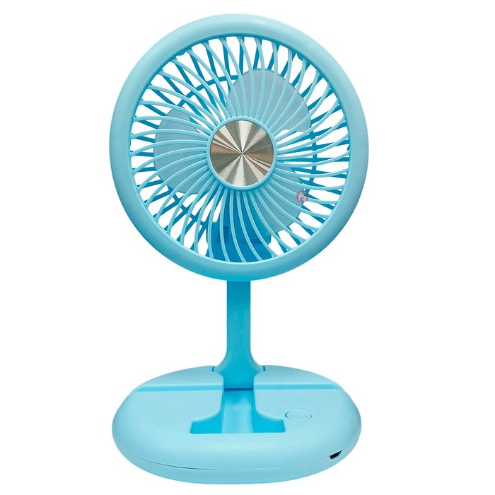 Mini Ventilador Plegable De Mano Recargable Azul - PS 1