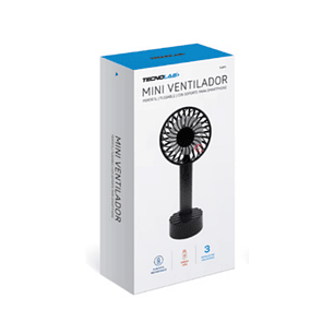 Mini Ventilador De Mano Recargable 500mAh Negro - PS