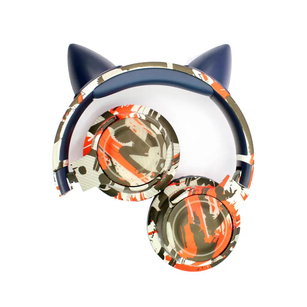 Audífonos Bluetooth Gatito Azul RGB ¡Vida a tu Música! - PS 2