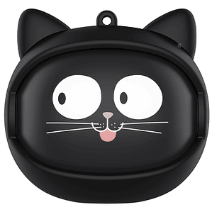 Audífonos Bluetooth Con Caras Seleccionables Gato Negro - PS