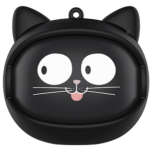 Audífonos Bluetooth Con Caras Seleccionables Gato Negro - PS
