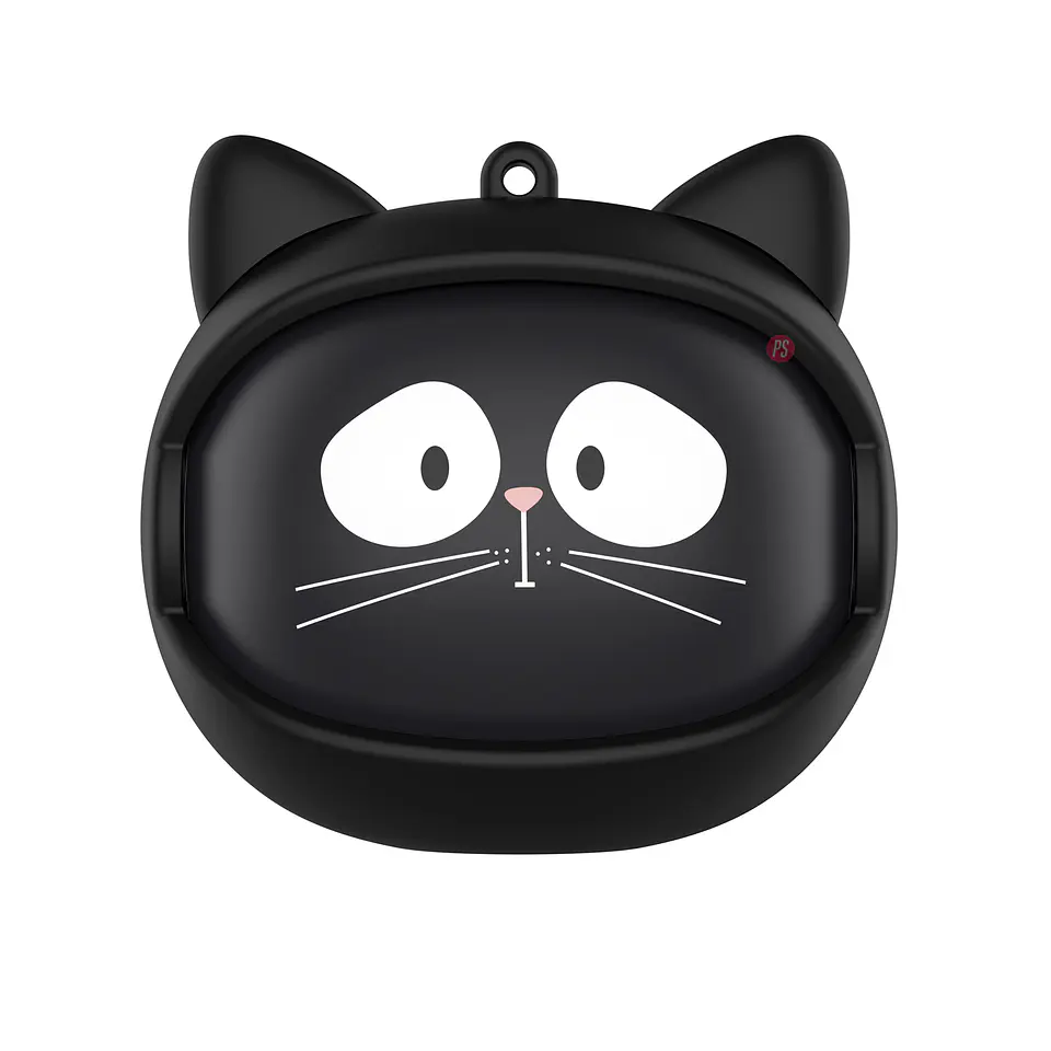 Audífonos Bluetooth Con Caras Seleccionables Gato Negro - PS 3