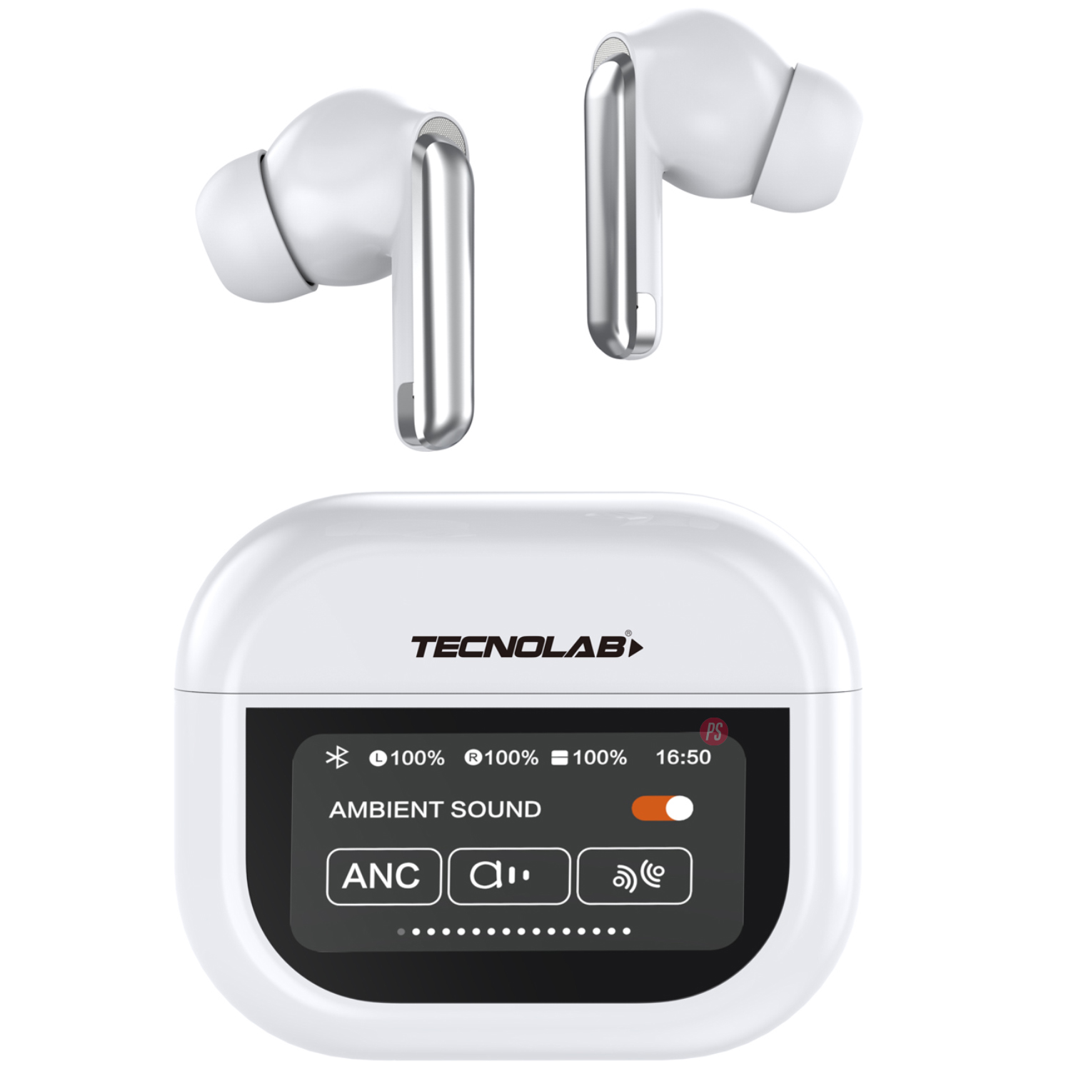 Audífonos Bluetooth Con Pantalla Touch Blanco - PS