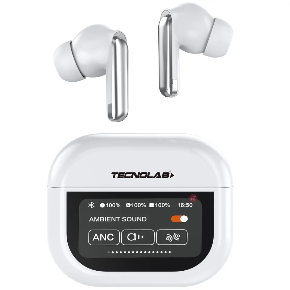 Audífonos Bluetooth Con Pantalla Touch Blanco - PS 1