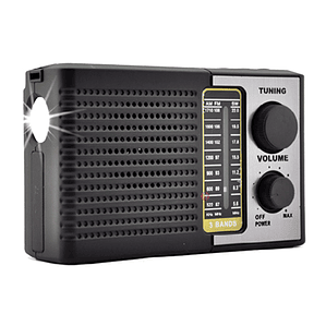 Radio Portátil AM/FM/SW Con Panel Solar, USB Y Luz LED - PS