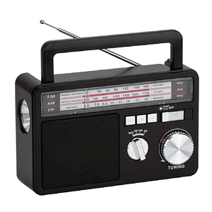 Radio AM/FM/SW Con Panel Solar, USB Y Linterna LED - PS