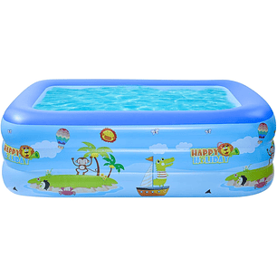 Piscina Inflable 115x85x56cm Con 3 Anillos Diseño - PS
