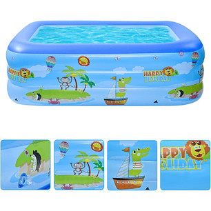 Piscina Inflable 115x85x56cm Con 3 Anillos Diseño - PS