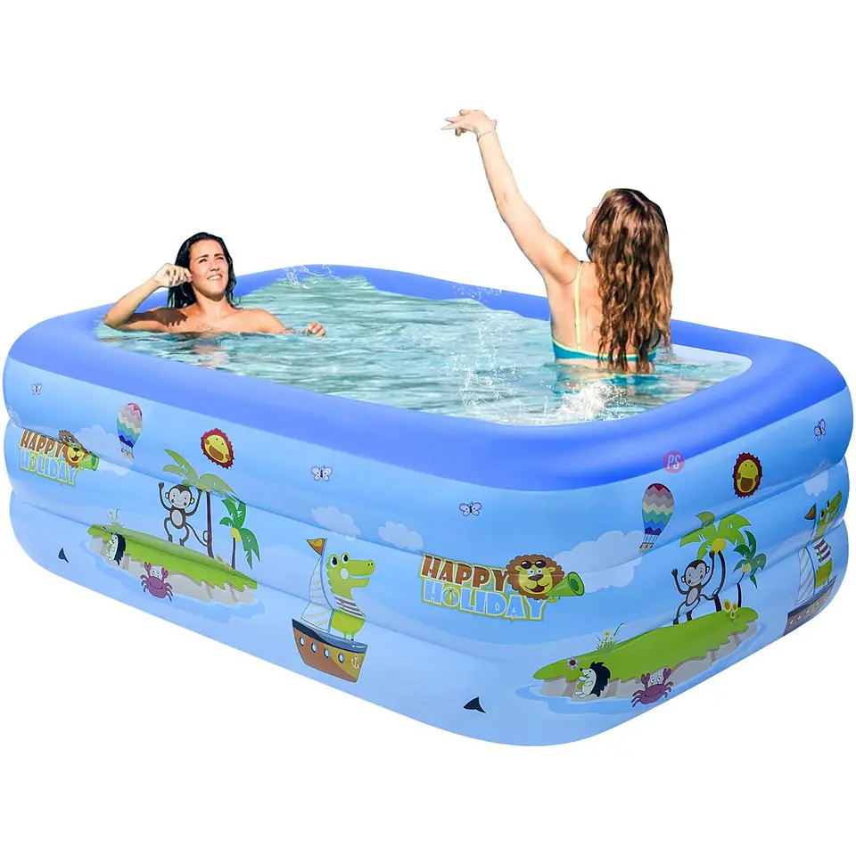 Piscina Inflable 115x85x56cm Con 3 Anillos Diseño - PS 3