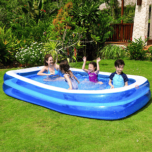 Piscina Inflable 201x150x50cm Con 2 Anillos  - PS